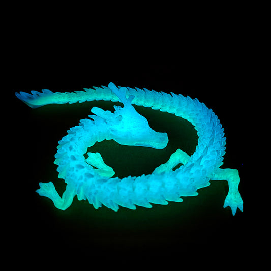 3D Printed Luminous gradient dragon Model,Flexible Animals Statue,Joint Mobility Festival Gifts,Home Office Decor,Interesting Toys for Autism/ADHD