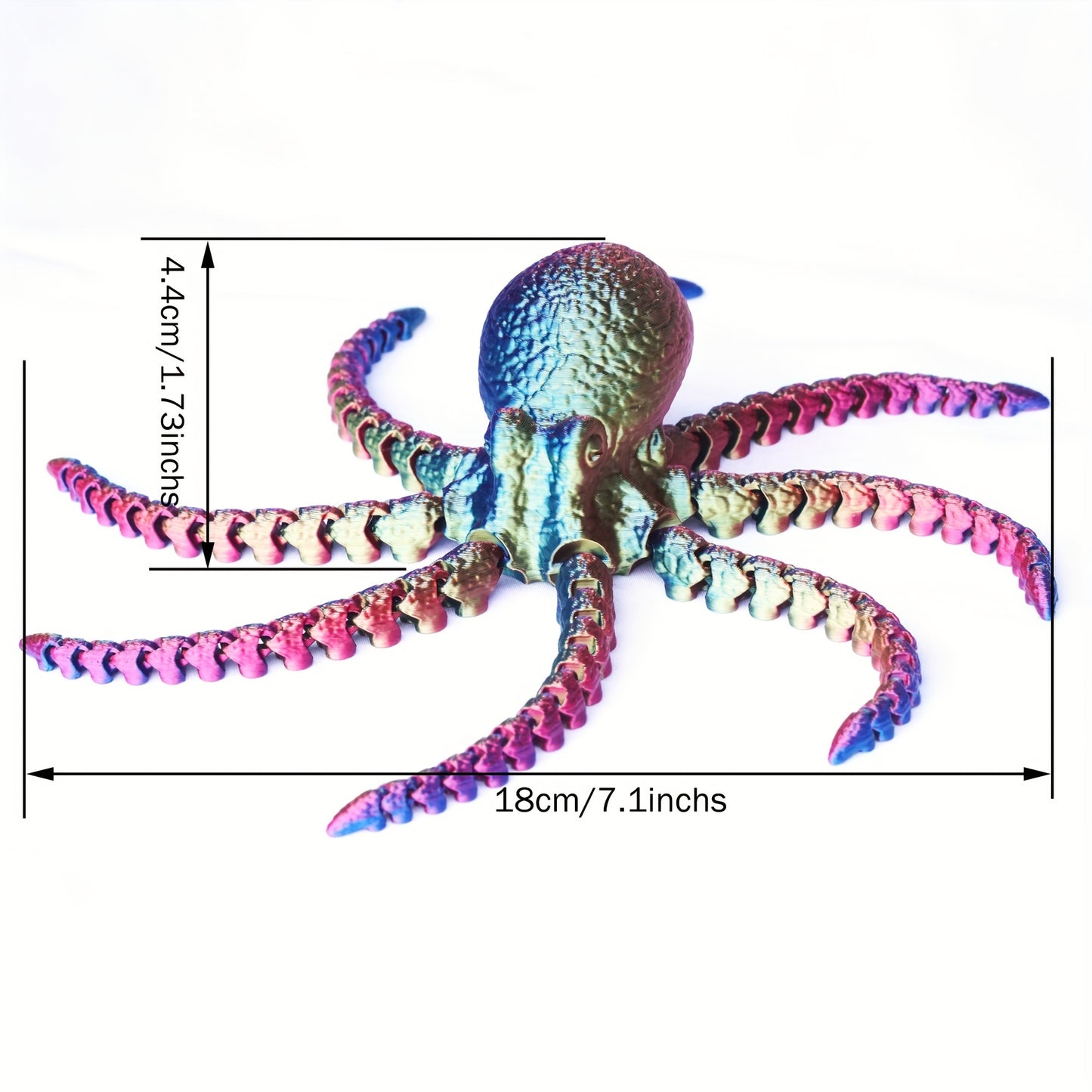 3D Printed Double Octopus Model,Flexible Animals Statue,Joint Mobility Festival Gifts,Home Office Decor,Interesting Toys for Autism/ADHD