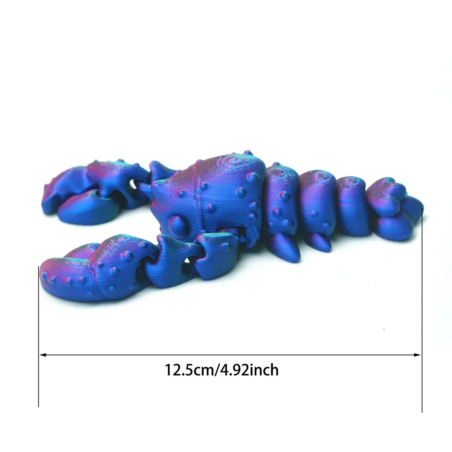 3D Printed Crayfish Model,Flexible Animals Statue,Joint Mobility Festival Gifts,Home Office Decor,Interesting Toys for Autism/ADHD