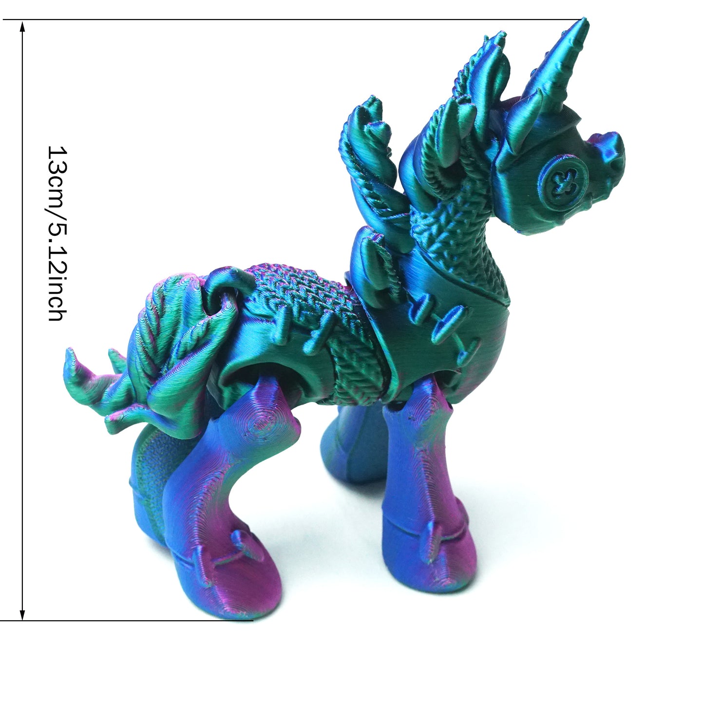 3D Printed unicorn Model,Flexible Animals Statue,Joint Mobility Festival Gifts,Home Office Decor,Interesting Toys for Autism/ADHD