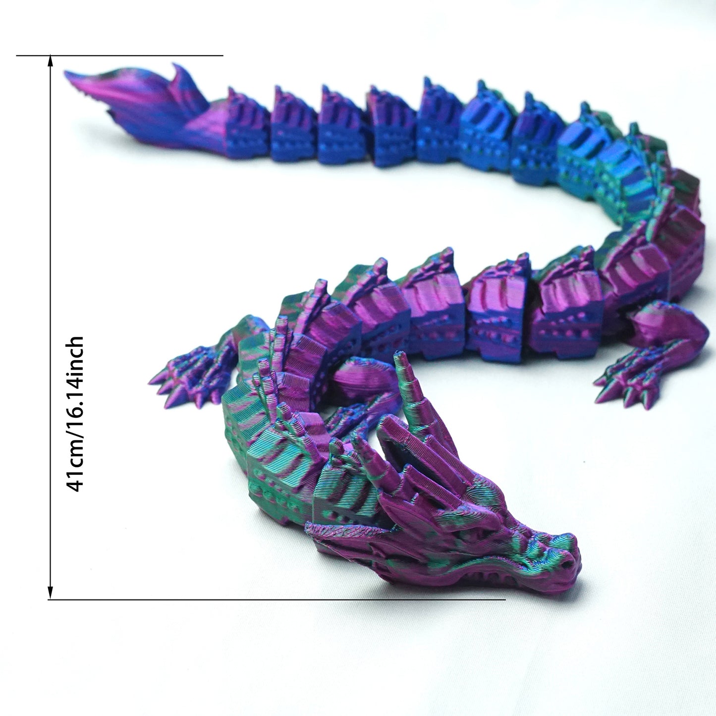 3D Printed Armored Dragon Model,Flexible Animals Statue,Joint Mobility Festival Gifts,Home Office Decor,Interesting Toys for Autism/ADHD