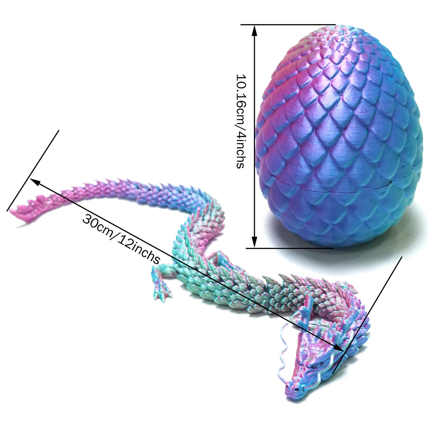 3D Printed Dragon Egg Model,Flexible Animals Statue,Joint Mobility Festival Gifts,Home Office Decor,Interesting Toys for Autism/ADHD