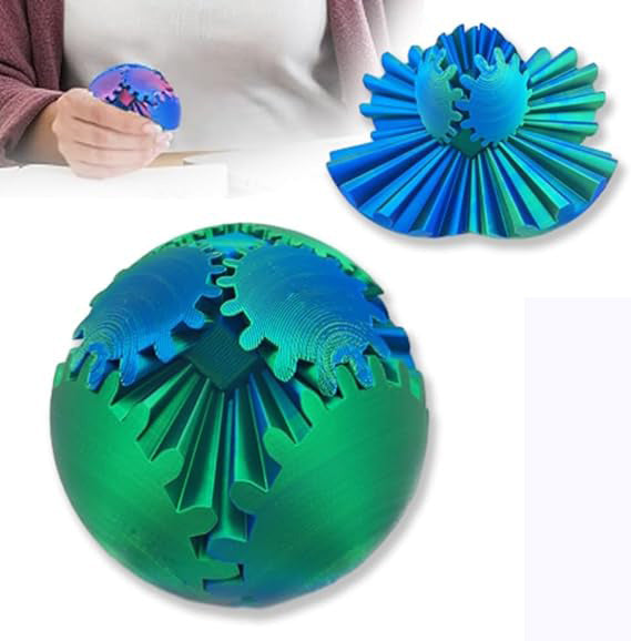 3D Printed Gear ball Model,Flexible Animals Statue,Joint Mobility Festival Gifts,Home Office Decor,Interesting Toys for Autism/ADHD