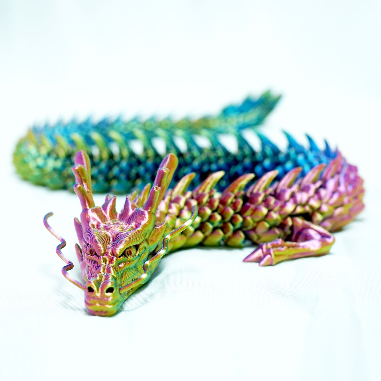 3D Printed dragon Model,Flexible dragon Statue,Joint Mobility,Home Office Decor,Interesting Toys for Autism/ADHD,Festival Gifts toco,Fidget Toys, Executive Desk Animals Toy