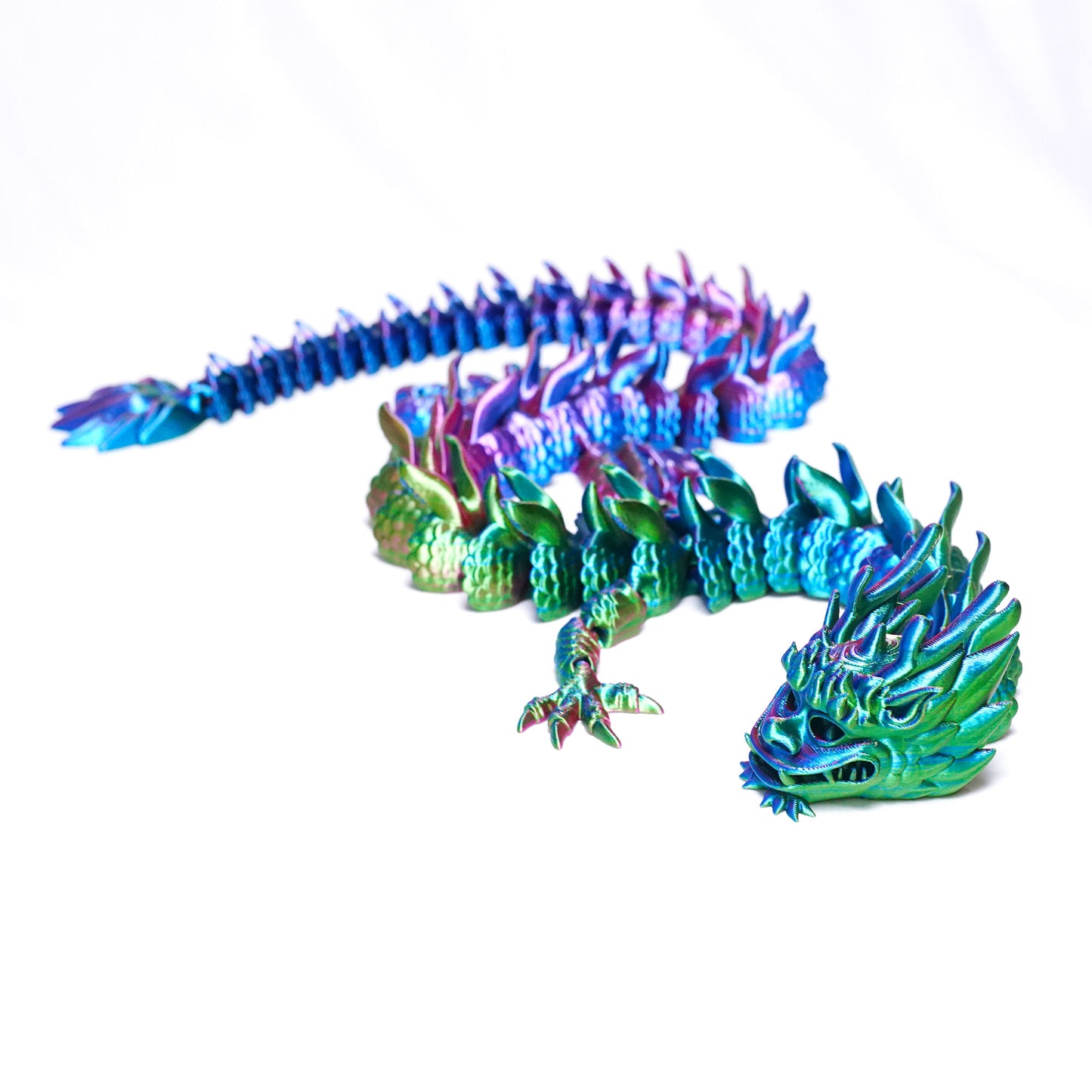 3D Printed Dragon King Model,Flexible Animals Statue,Joint Mobility Festival Gifts,Home Office Decor,Interesting Toys for Autism/ADHD