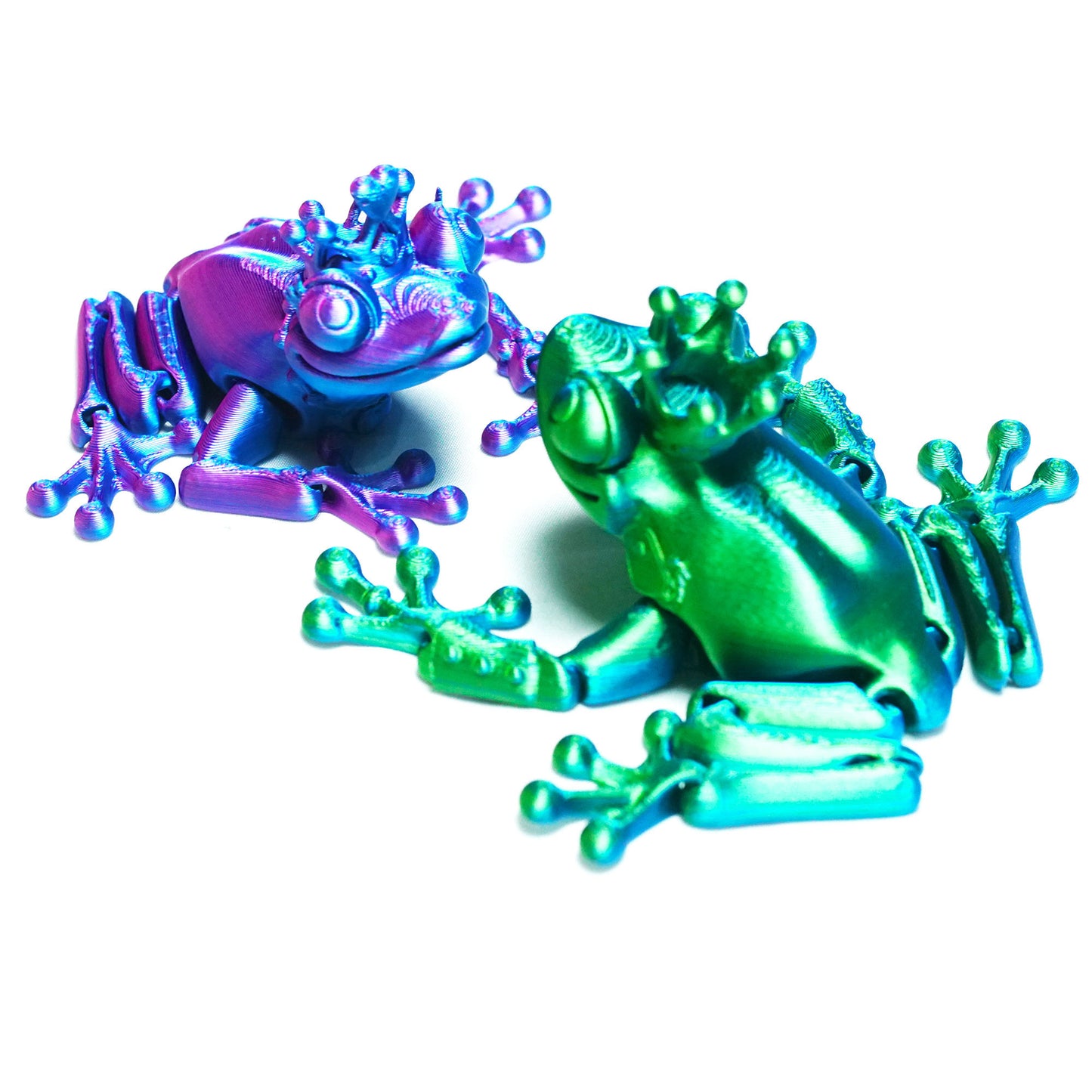 3D Printed Frog Couple Model,Flexible Animals Statue,Joint Mobility Festival Gifts,Home Office Decor,Interesting Toys for Autism/ADHD