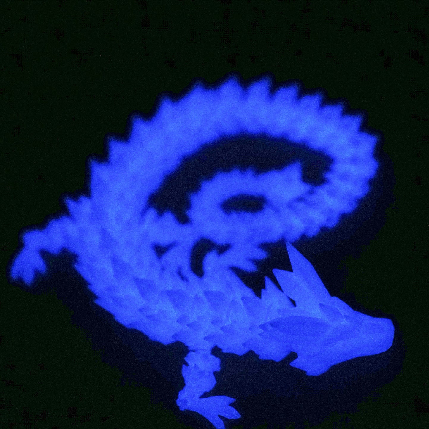 3D Printed Crystal Blue Dragon Model,Flexible Animals Statue,Joint Mobility Festival Gifts,Home Office Decor,Interesting Toys for Autism/ADHD