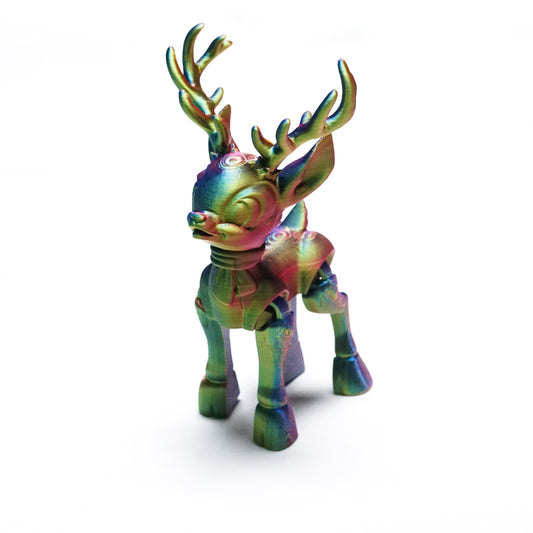 3D Printed reindeer Model,Flexible Animals Statue,Joint Mobility Festival Gifts,Home Office Decor,Interesting Toys for Autism/ADHD