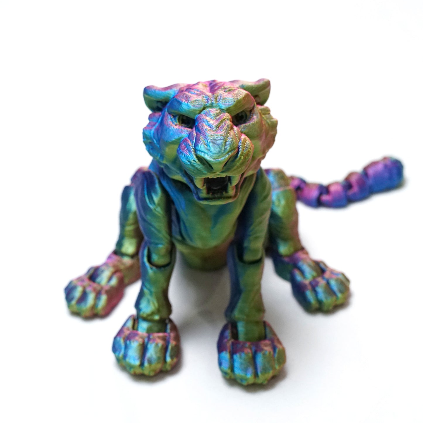 3D Printed tiger Model,Flexible Animals Statue,Joint Mobility Festival Gifts,Home Office Decor,Interesting Toys for Autism/ADHD