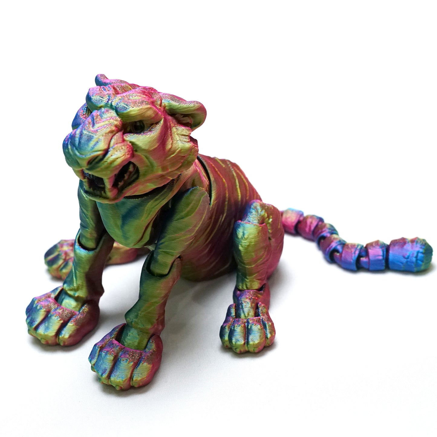 3D Printed tiger Model,Flexible Animals Statue,Joint Mobility Festival Gifts,Home Office Decor,Interesting Toys for Autism/ADHD