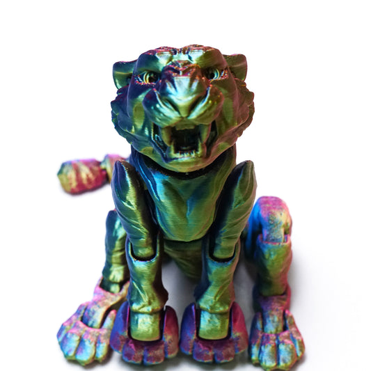 3D Printed tiger Model,Flexible Animals Statue,Joint Mobility Festival Gifts,Home Office Decor,Interesting Toys for Autism/ADHD