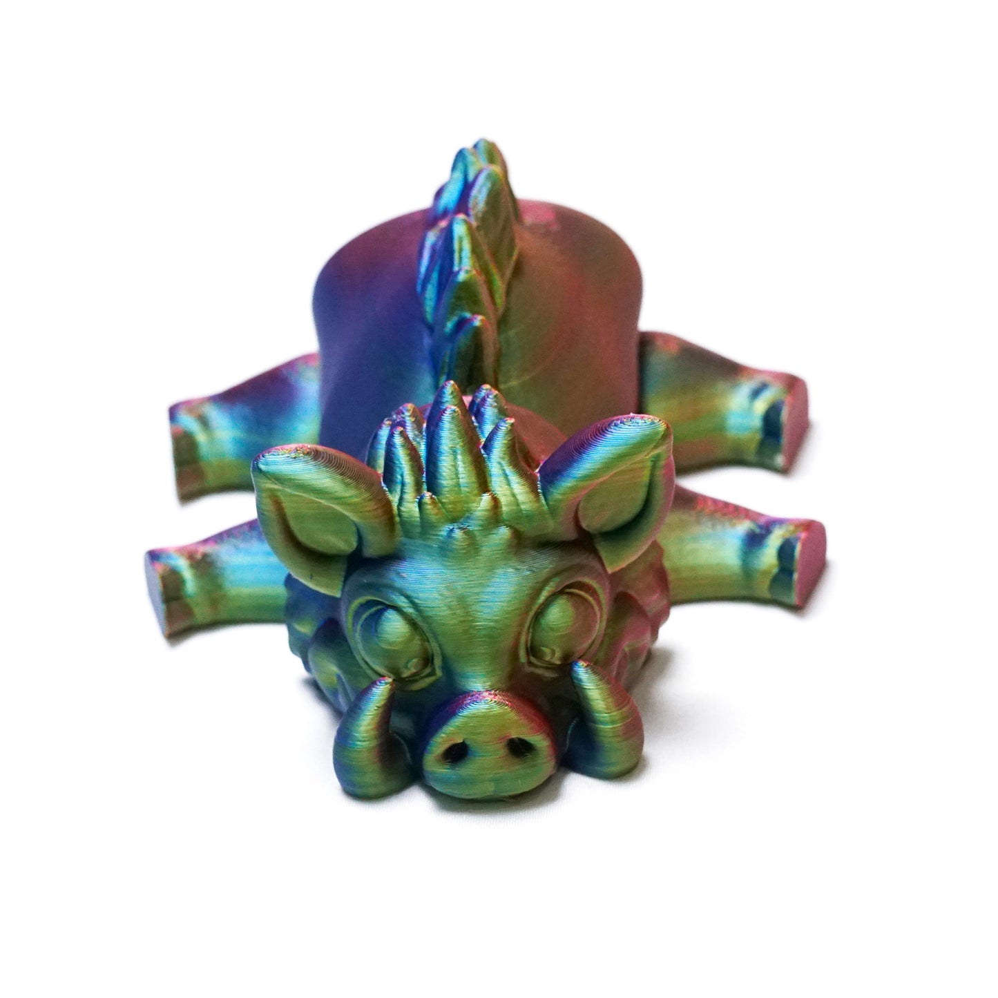 3D Printed wild boar Dragon Model,Flexible Animals Statue,Joint Mobility Festival Gifts,Home Office Decor,Interesting Toys for Autism/ADHD