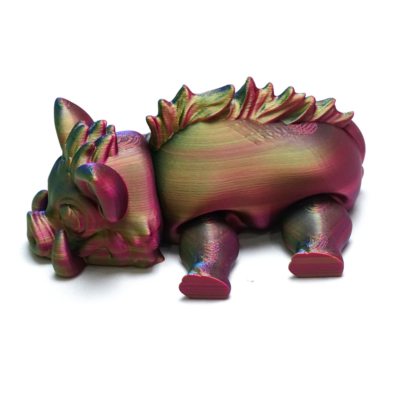 3D Printed wild boar Dragon Model,Flexible Animals Statue,Joint Mobility Festival Gifts,Home Office Decor,Interesting Toys for Autism/ADHD