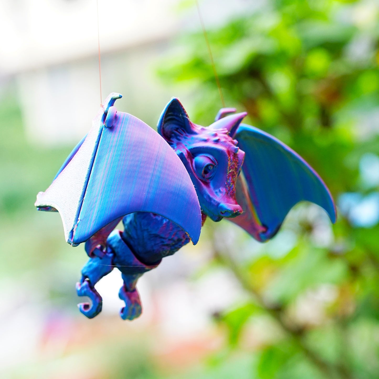 3D Printed bat Model,Flexible Animals Statue,Joint Mobility Festival Gifts,Home Office Decor,Interesting Toys for Autism/ADHD