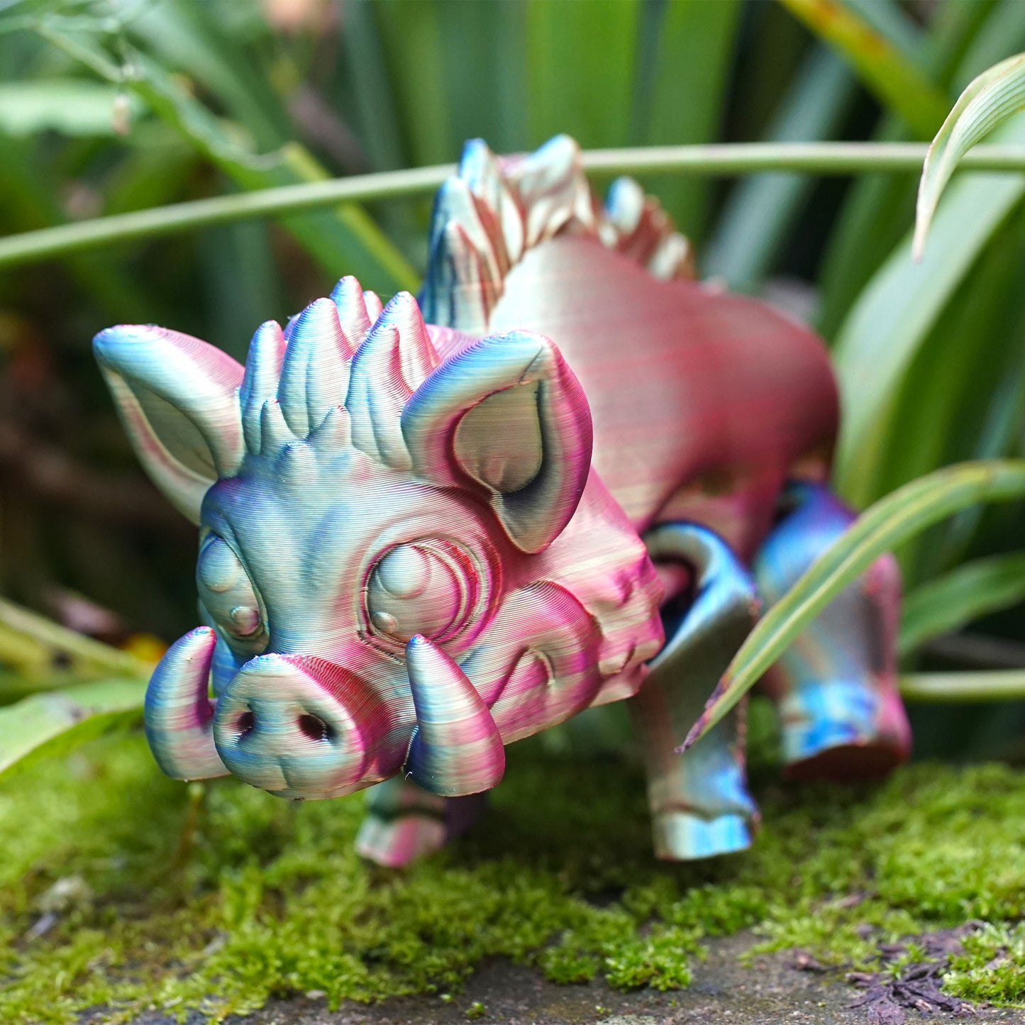 3D Printed wild boar Dragon Model,Flexible Animals Statue,Joint Mobility Festival Gifts,Home Office Decor,Interesting Toys for Autism/ADHD