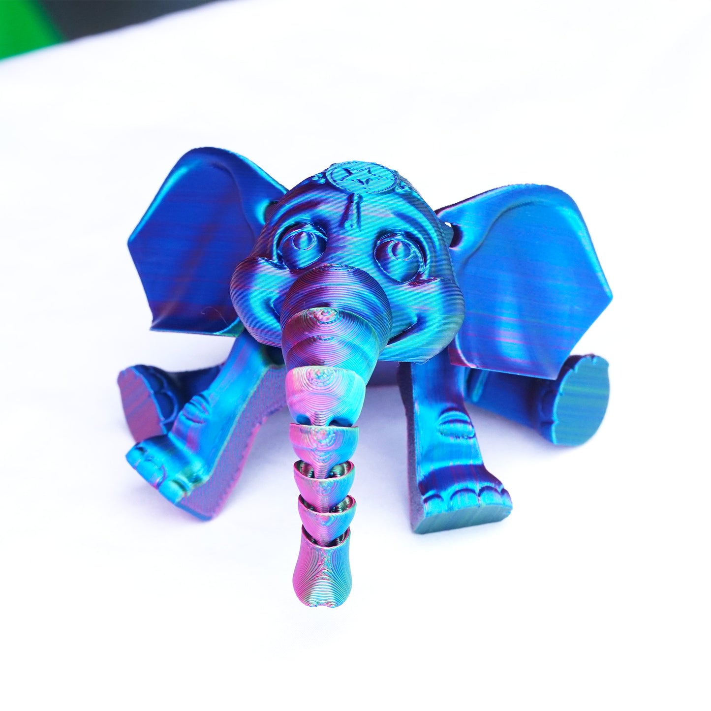 3D Printed elephant Model,Flexible Animals Statue,Joint Mobility Festival Gifts,Home Office Decor,Interesting Toys for Autism/ADHD