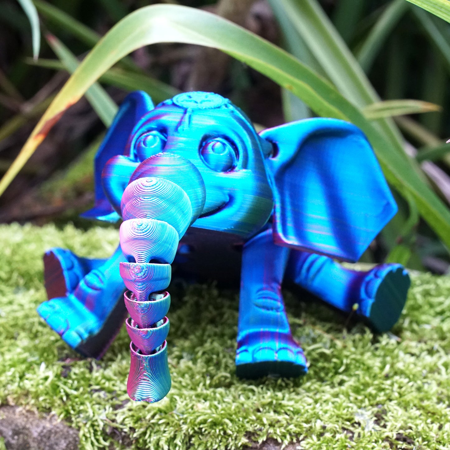 3D Printed elephant Model,Flexible Animals Statue,Joint Mobility Festival Gifts,Home Office Decor,Interesting Toys for Autism/ADHD