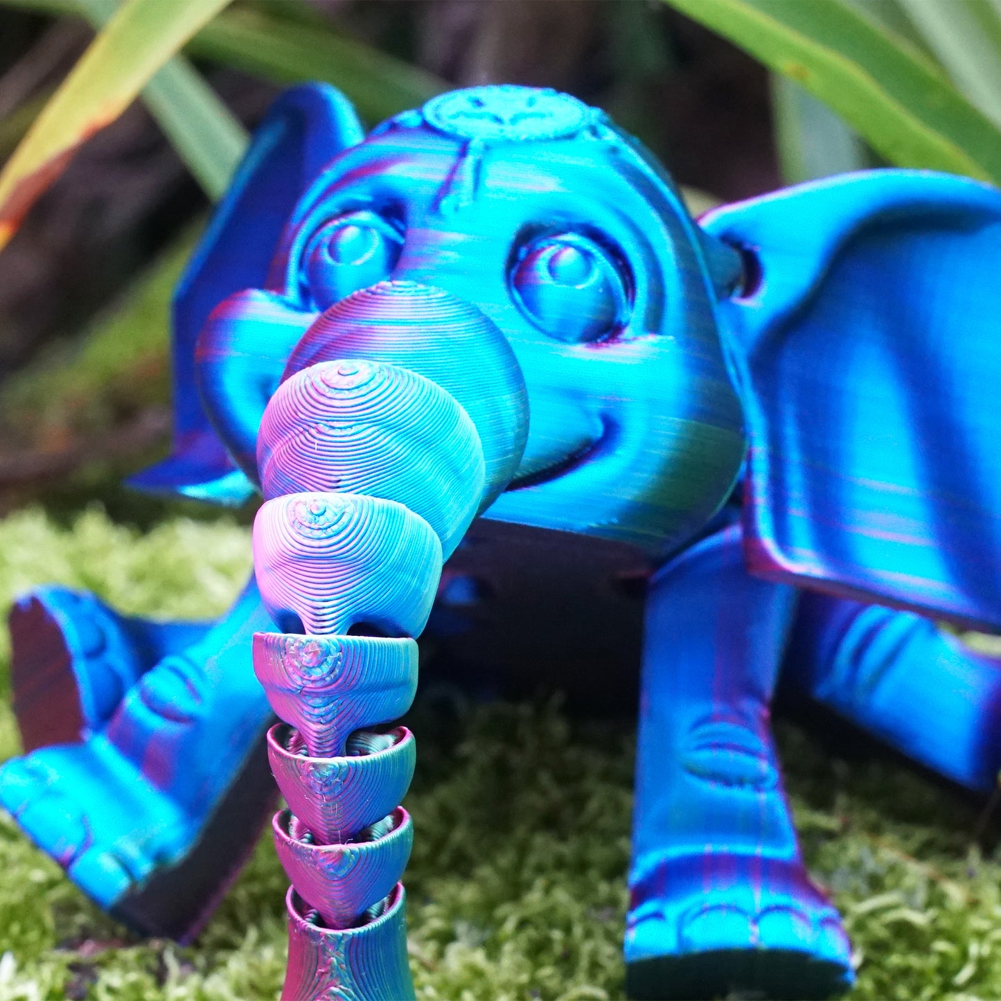 3D Printed elephant Model,Flexible Animals Statue,Joint Mobility Festival Gifts,Home Office Decor,Interesting Toys for Autism/ADHD