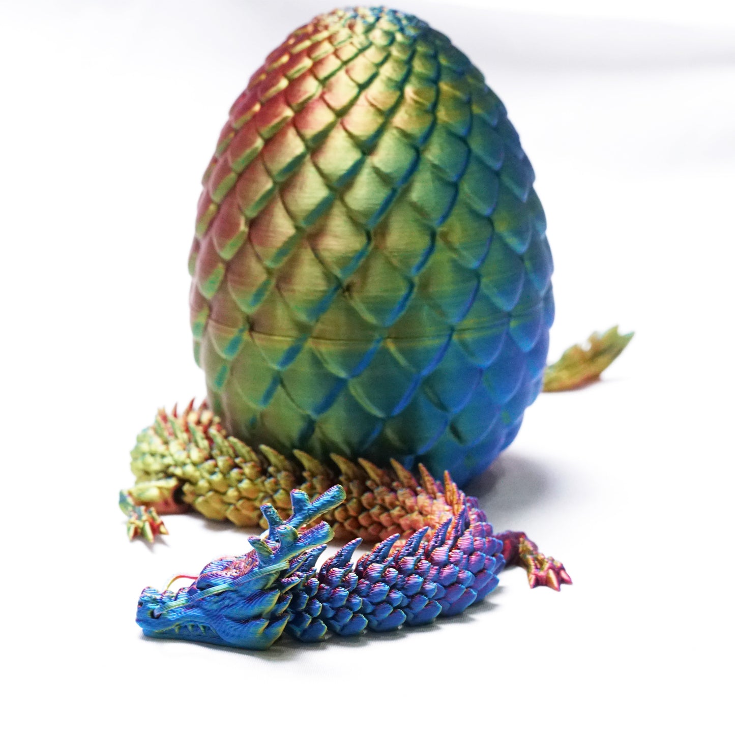 3D Printed Dragon Egg Model,Flexible Animals Statue,Joint Mobility Festival Gifts,Home Office Decor,Interesting Toys for Autism/ADHD