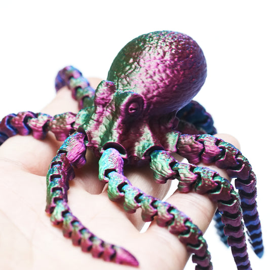 3D Printed octopus Model,Flexible Animals Statue,Joint Mobility Festival Gifts,Home Office Decor,Interesting Toys for Autism/ADHD