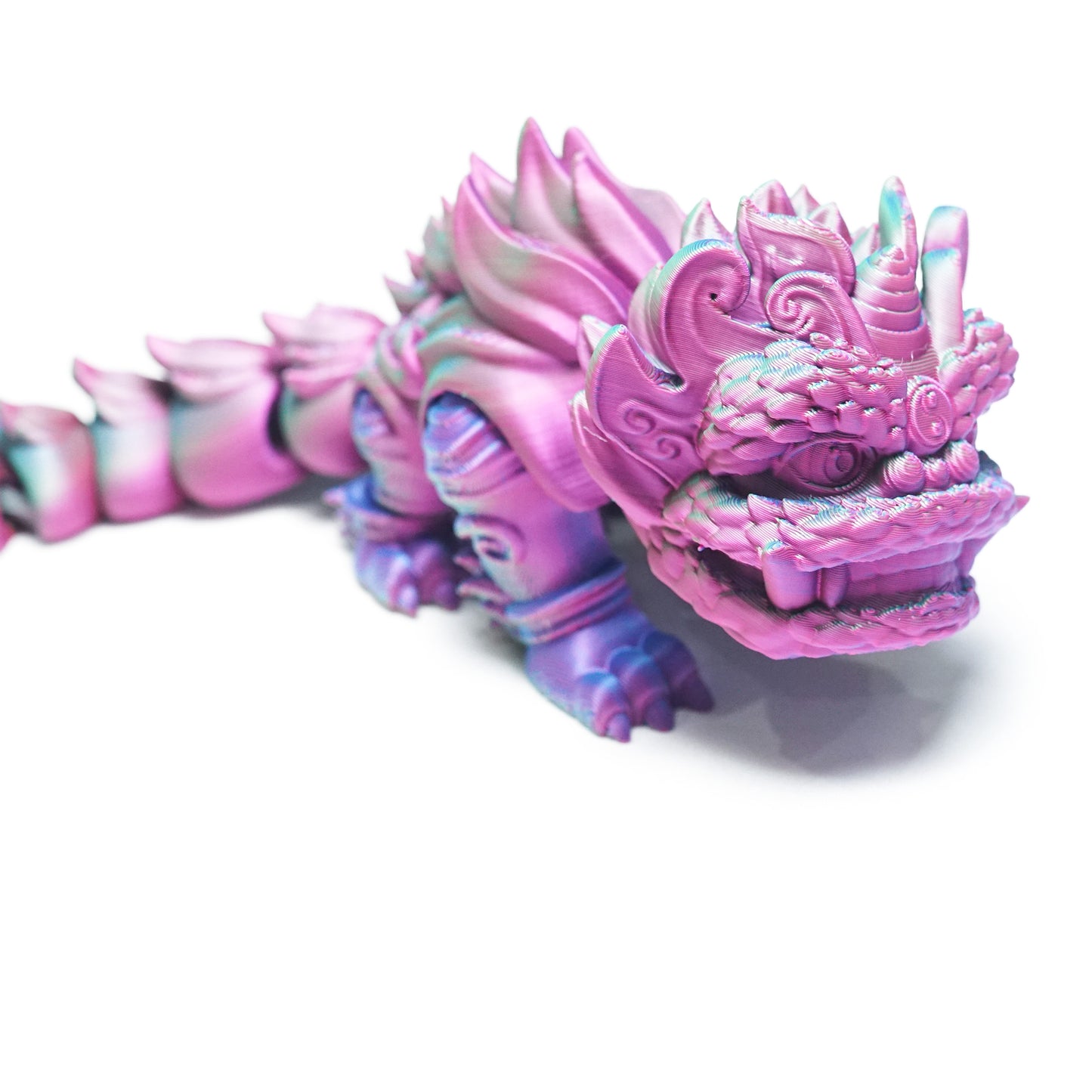 3D Printed Lion dance Model,Flexible Animals Statue,Joint Mobility Festival Gifts,Home Office Decor,Interesting Toys for Autism/ADHD