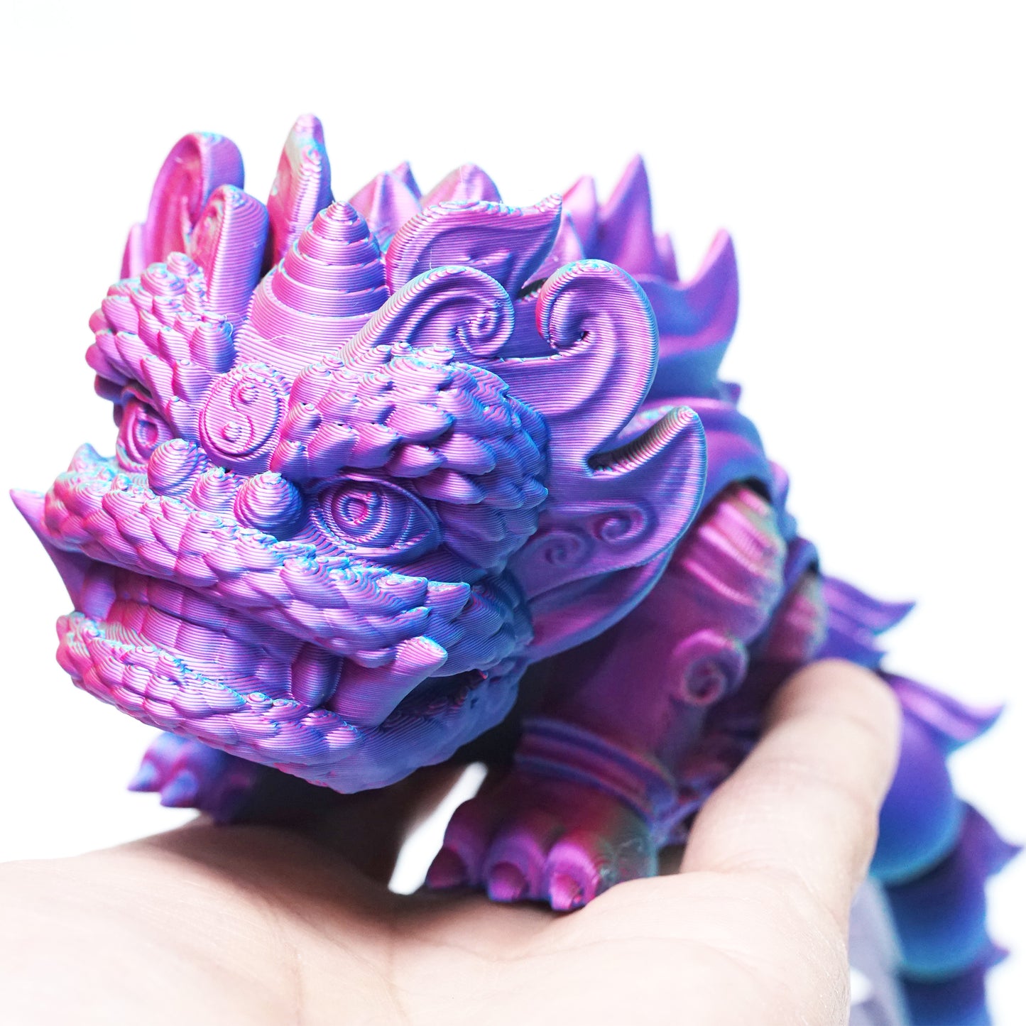 3D Printed Lion dance Model,Flexible Animals Statue,Joint Mobility Festival Gifts,Home Office Decor,Interesting Toys for Autism/ADHD