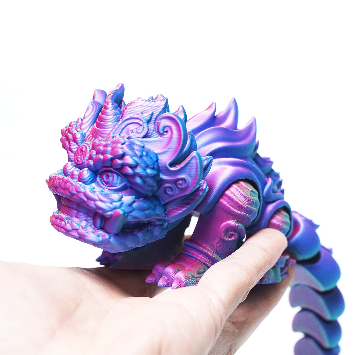 3D Printed Lion dance Model,Flexible Animals Statue,Joint Mobility Festival Gifts,Home Office Decor,Interesting Toys for Autism/ADHD