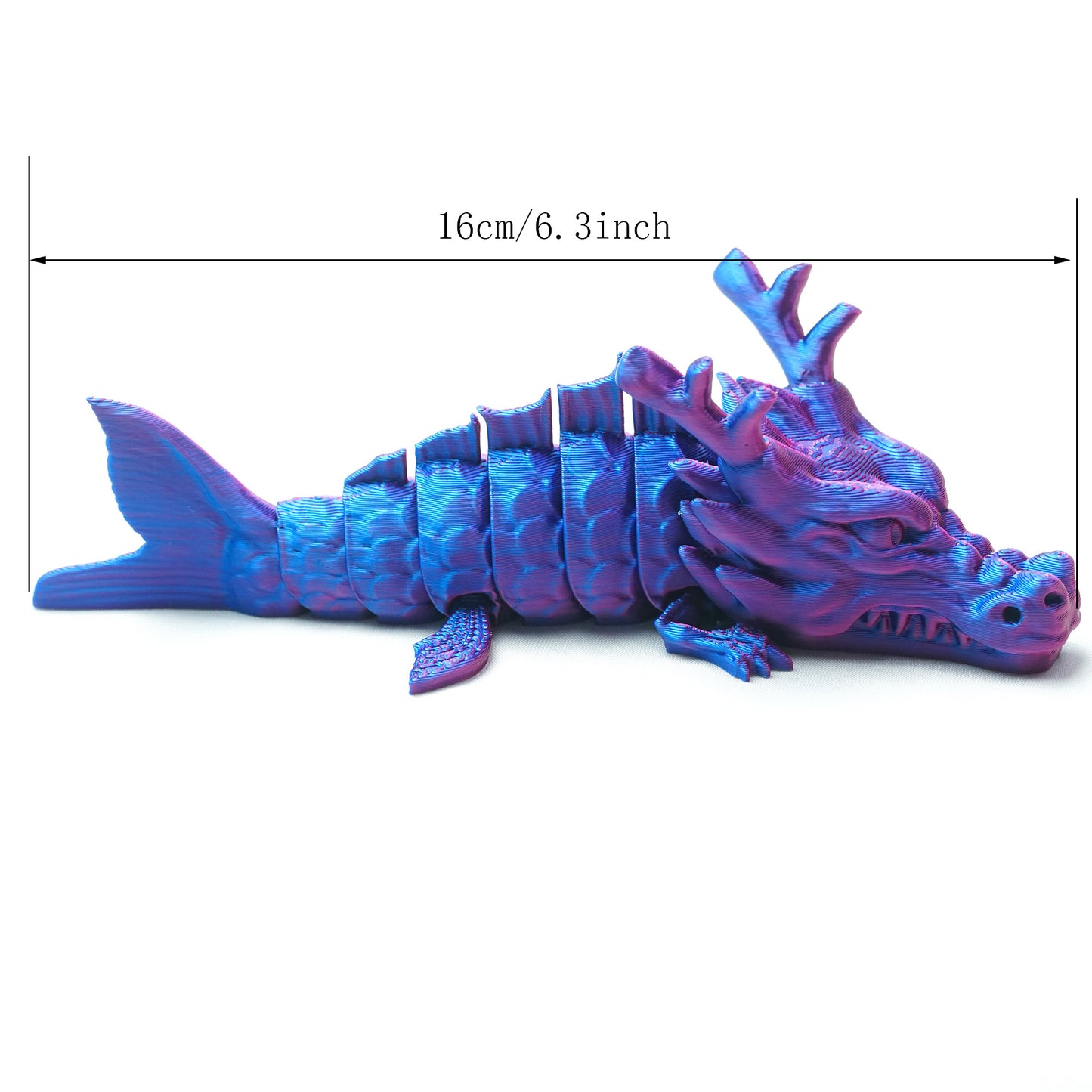 3D Printed Dragon fish Model,Flexible Animals Statue,Joint Mobility Festival Gifts,Home Office Decor,Interesting Toys for Autism/ADHD