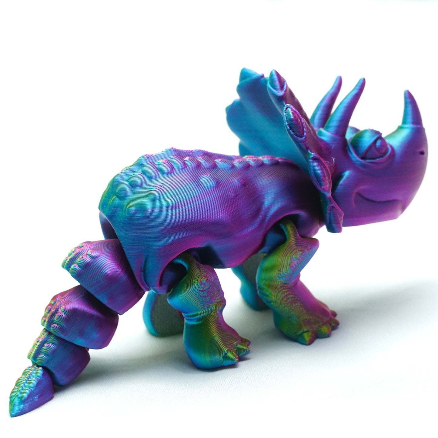 3D Printed Triceratops Model,Flexible Animals Statue,Joint Mobility Festival Gifts,Home Office Decor,Interesting Toys for Autism/ADHD