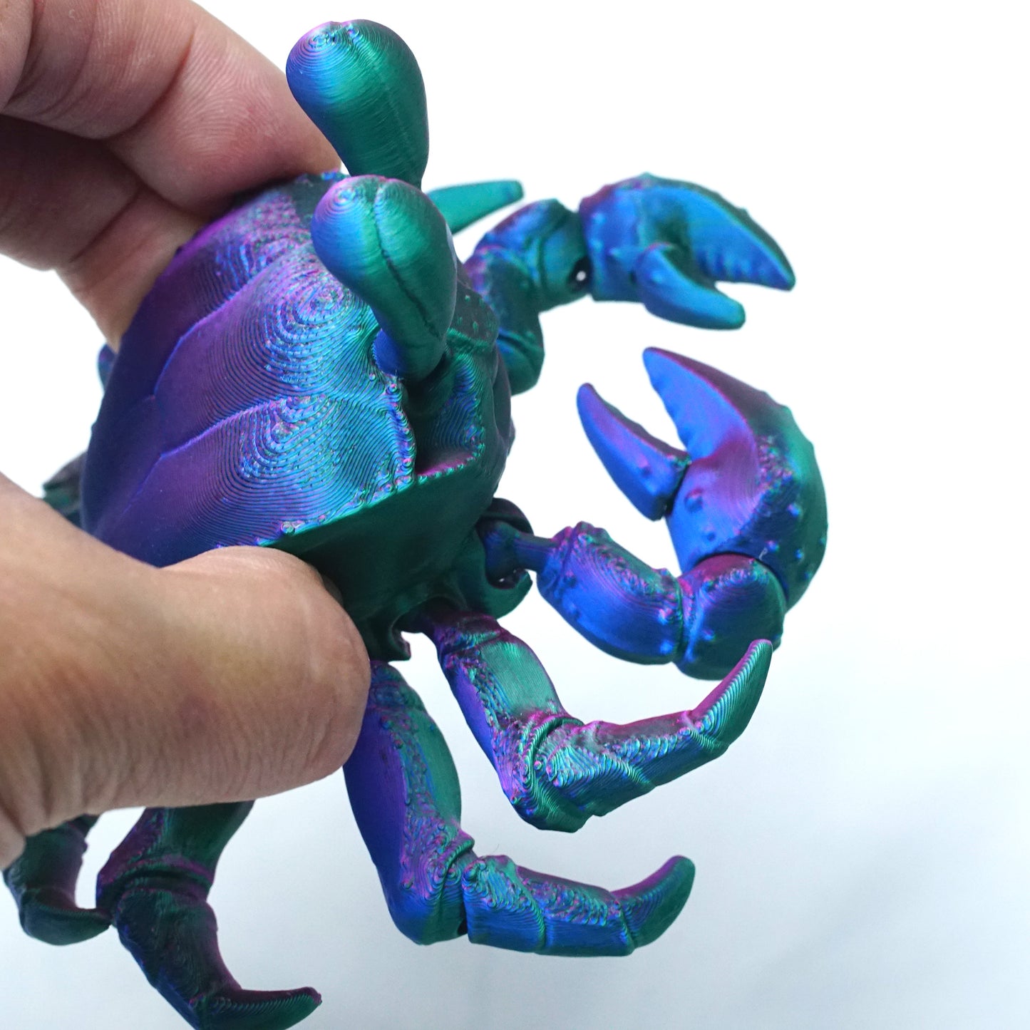 3D Printed Crab Model,Flexible Animals Statue,Joint Mobility Festival Gifts,Home Office Decor,Interesting Toys for Autism/ADHD