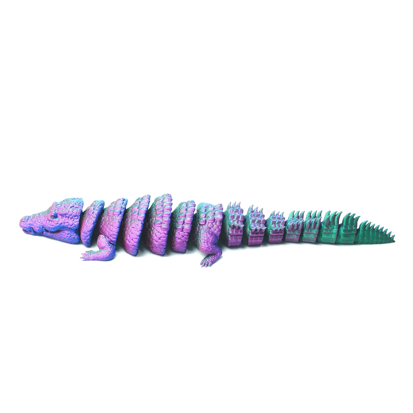 3D Printed crocodile Model,Flexible Animals Statue,Joint Mobility Festival Gifts,Home Office Decor,Interesting Toys for Autism/ADHD