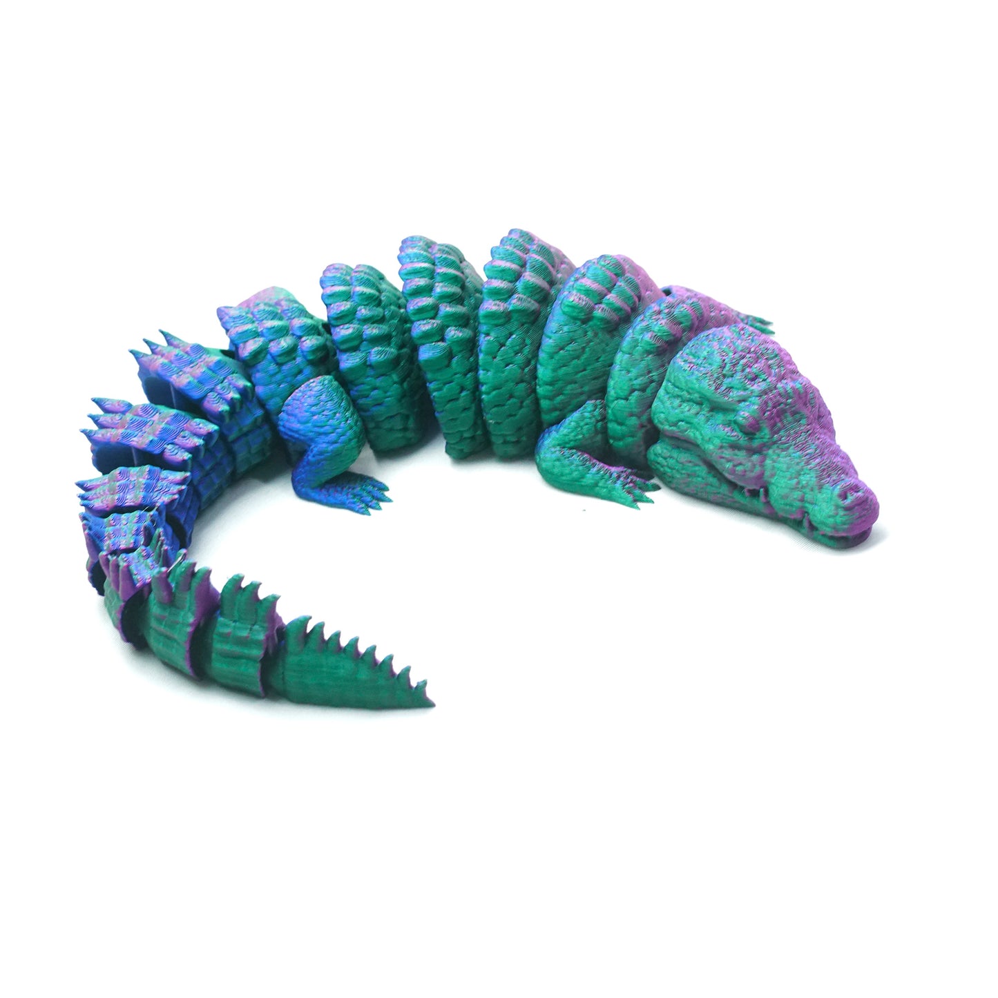 3D Printed crocodile Model,Flexible Animals Statue,Joint Mobility Festival Gifts,Home Office Decor,Interesting Toys for Autism/ADHD