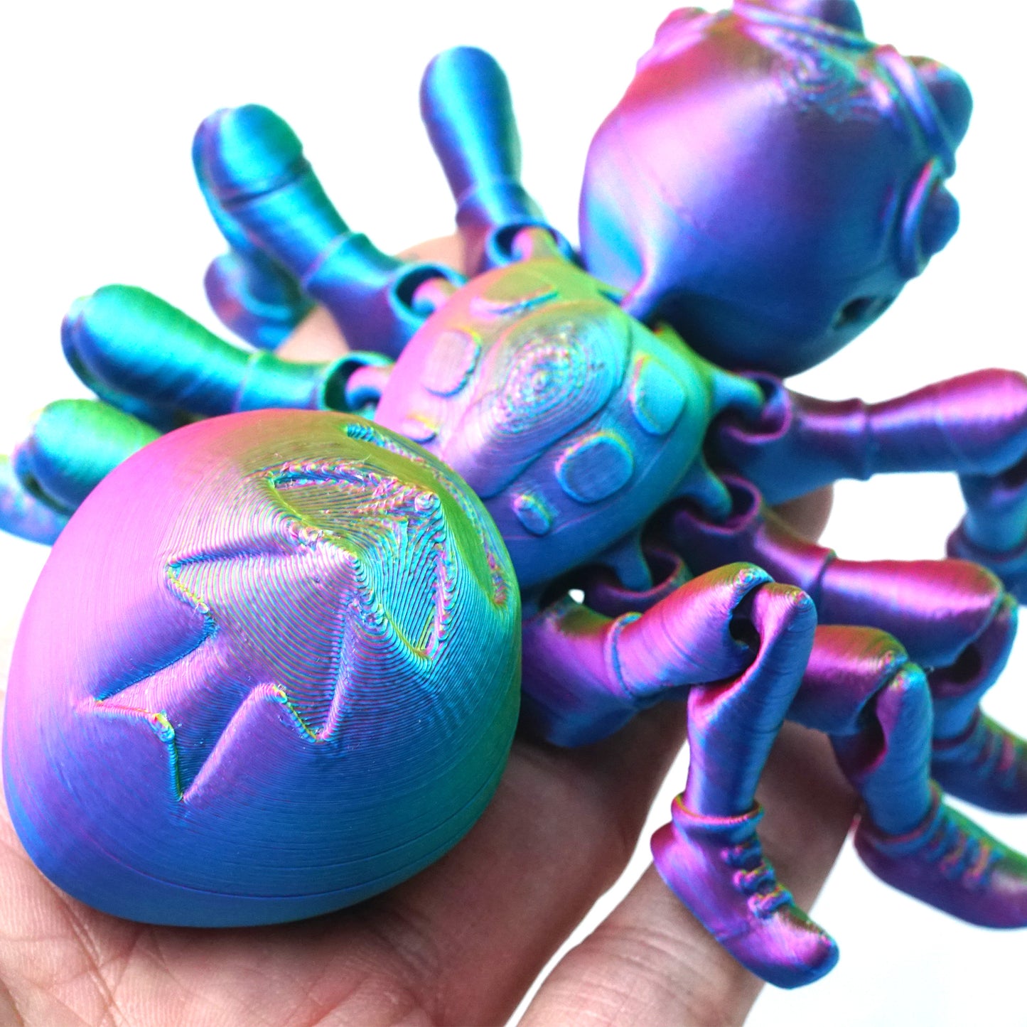 3D Printed spider Model,Flexible Animals Statue,Joint Mobility Festival Gifts,Home Office Decor,Interesting Toys for Autism/ADHD