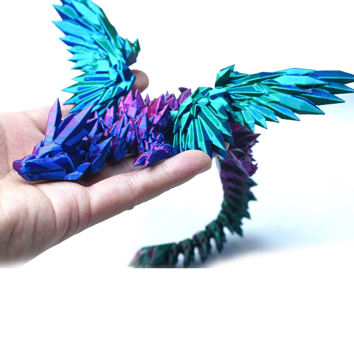 3D Printed Crystal pterosaur Model,Flexible Animals Statue,Joint Mobility Festival Gifts,Home Office Decor,Interesting Toys for Autism/ADHD