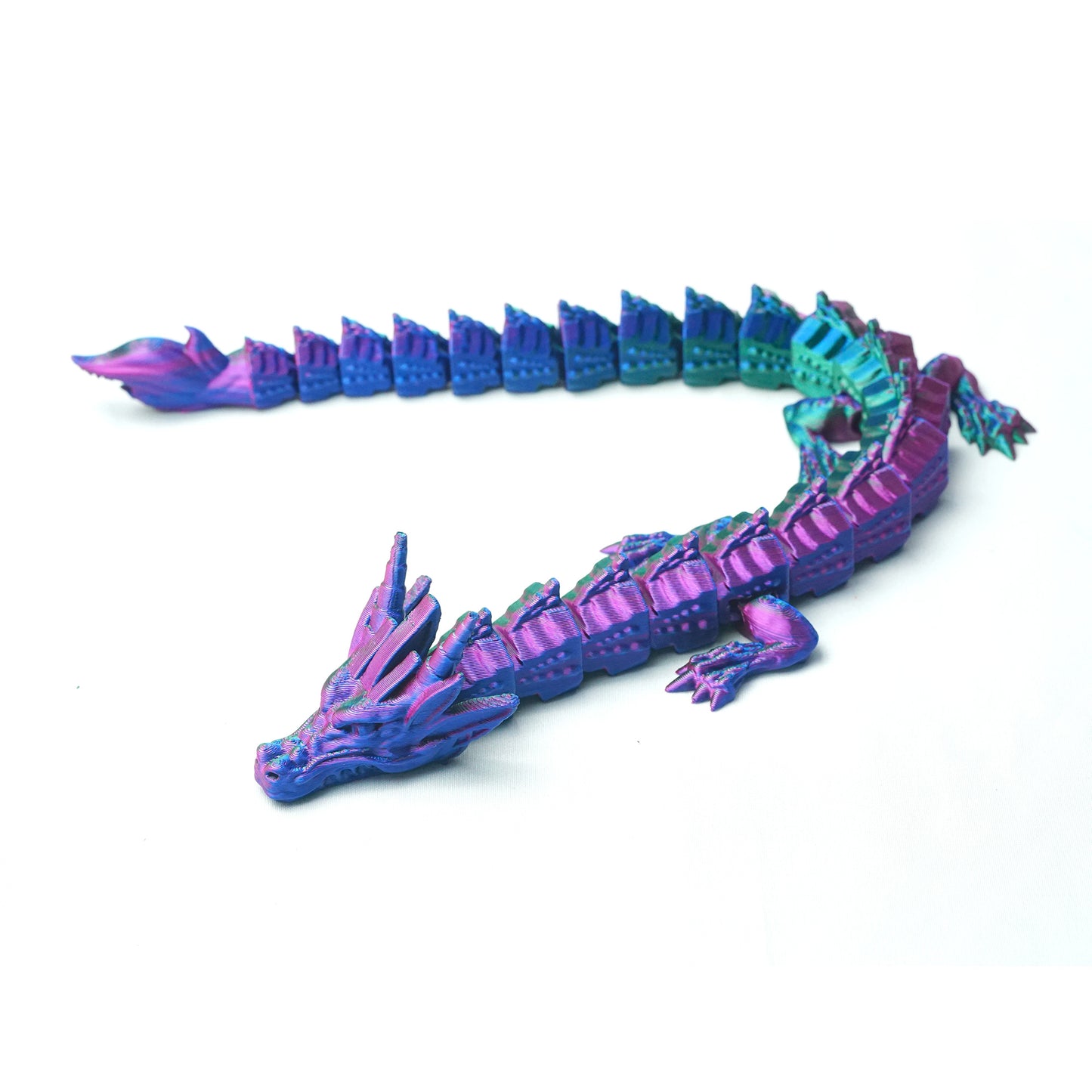 3D Printed Armored Dragon Model,Flexible Animals Statue,Joint Mobility Festival Gifts,Home Office Decor,Interesting Toys for Autism/ADHD