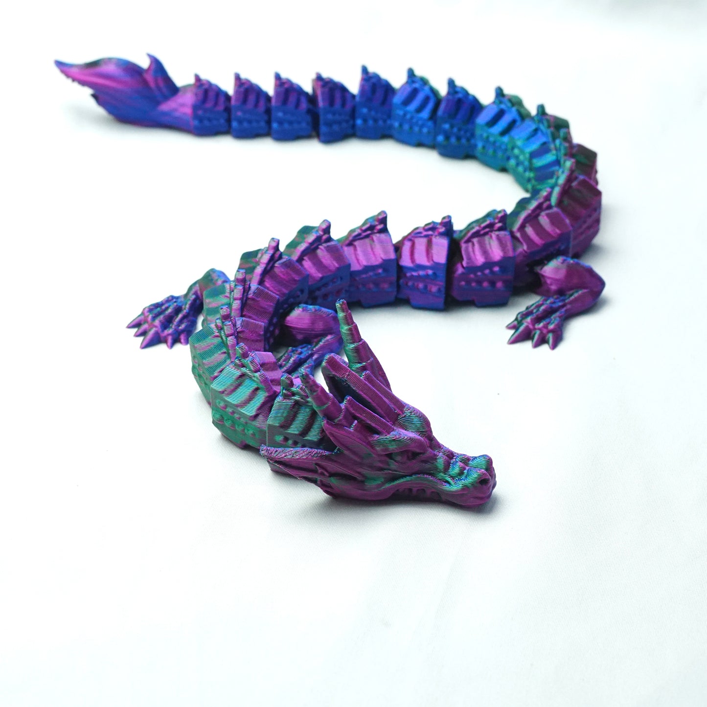 3D Printed Armored Dragon Model,Flexible Animals Statue,Joint Mobility Festival Gifts,Home Office Decor,Interesting Toys for Autism/ADHD