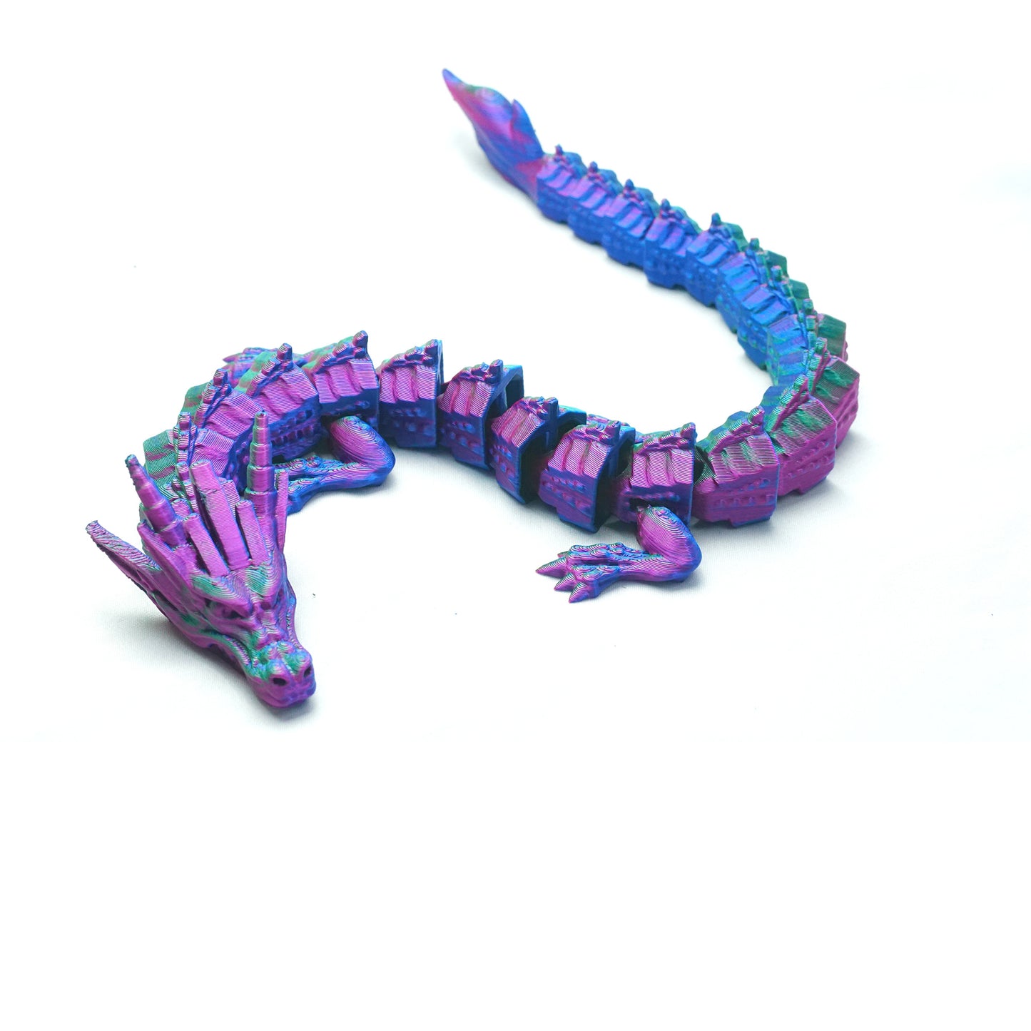 3D Printed Armored Dragon Model,Flexible Animals Statue,Joint Mobility Festival Gifts,Home Office Decor,Interesting Toys for Autism/ADHD