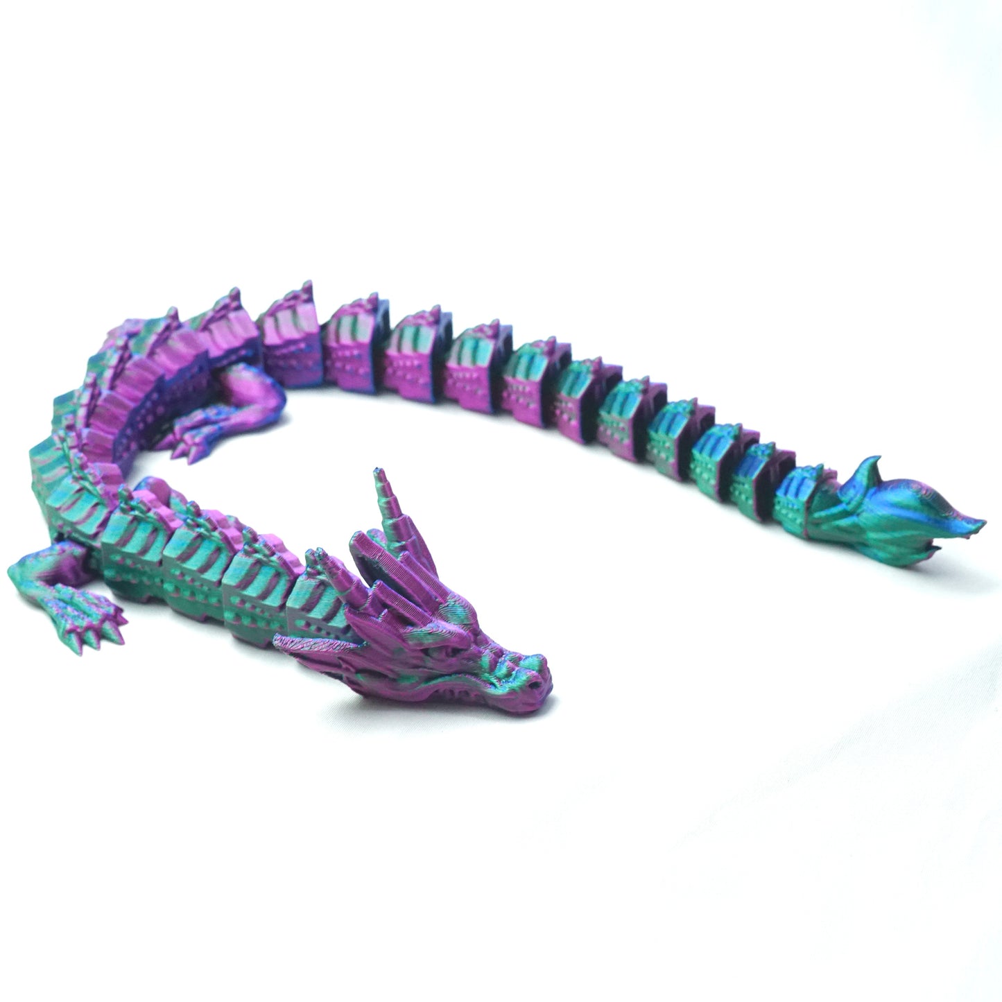 3D Printed Armored Dragon Model,Flexible Animals Statue,Joint Mobility Festival Gifts,Home Office Decor,Interesting Toys for Autism/ADHD