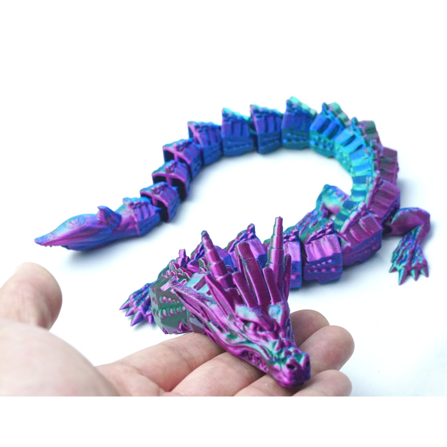 3D Printed Armored Dragon Model,Flexible Animals Statue,Joint Mobility Festival Gifts,Home Office Decor,Interesting Toys for Autism/ADHD