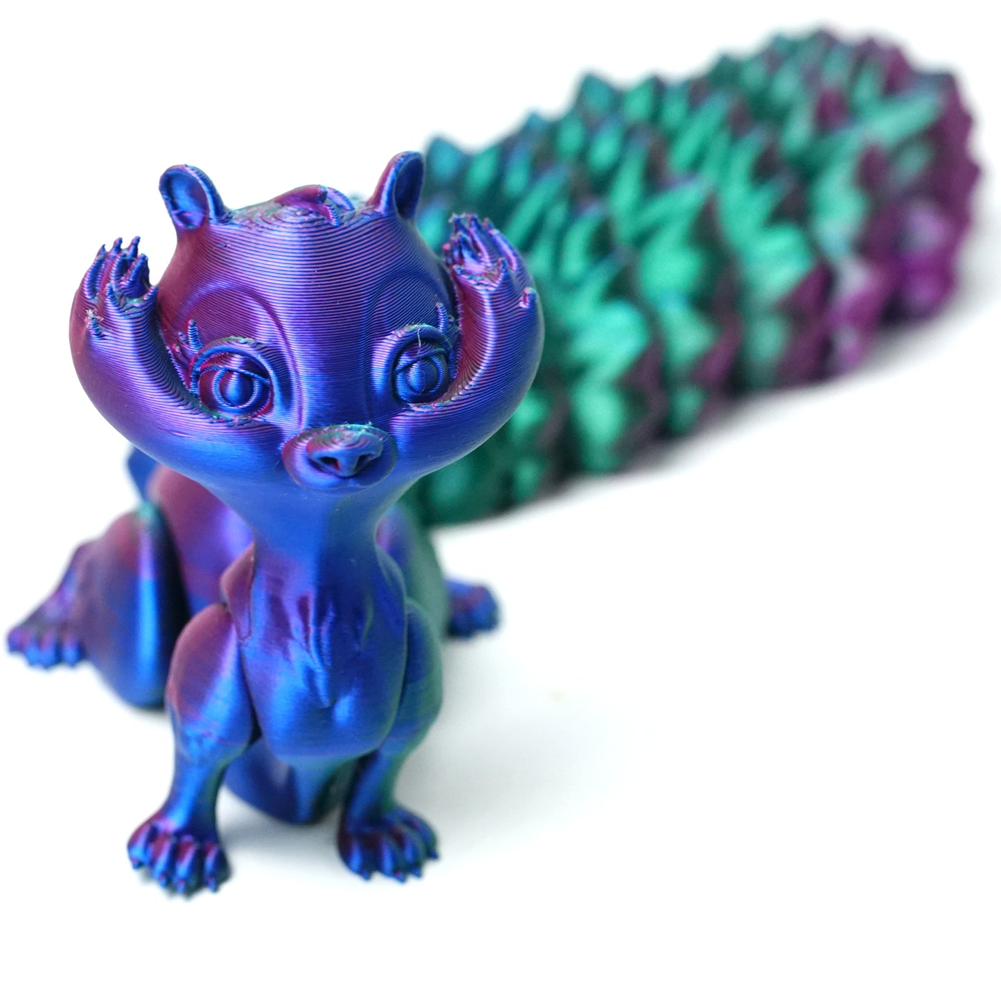 3D Printed squirrel Model,Flexible Animals Statue,Joint Mobility Festival Gifts,Home Office Decor,Interesting Toys for Autism/ADHD