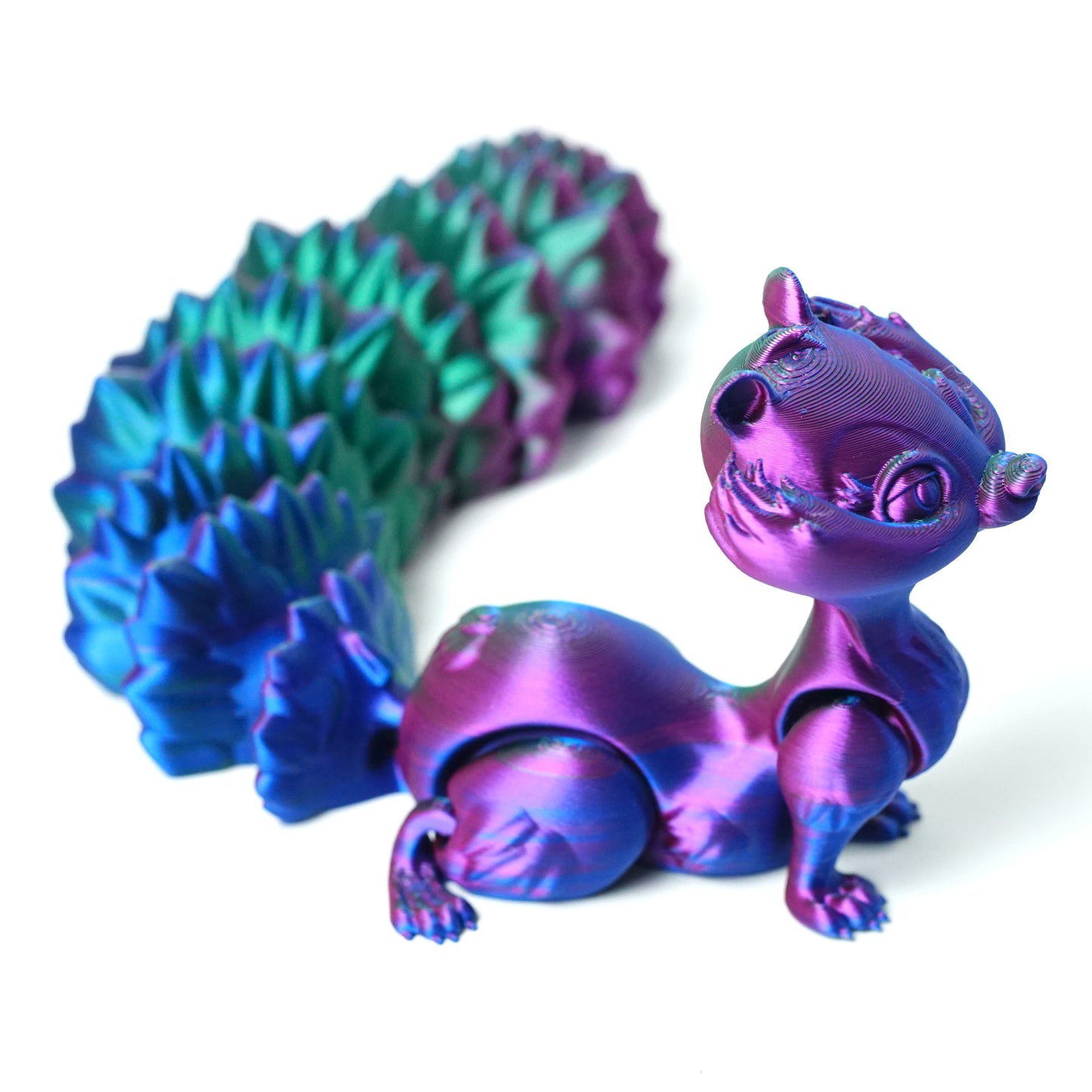 3D Printed squirrel Model,Flexible Animals Statue,Joint Mobility Festival Gifts,Home Office Decor,Interesting Toys for Autism/ADHD