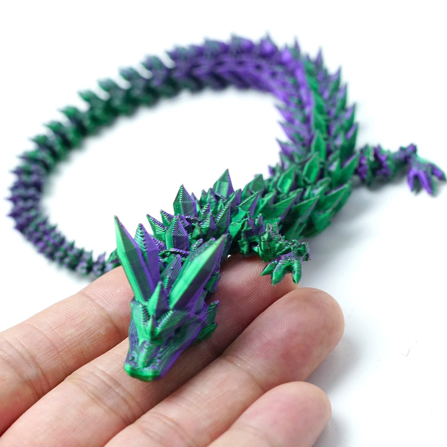 3D Printed Little Crystal Purple Model,Flexible Animals Statue,Joint Mobility Festival Gifts,Home Office Decor,Interesting Toys for Autism/ADHD