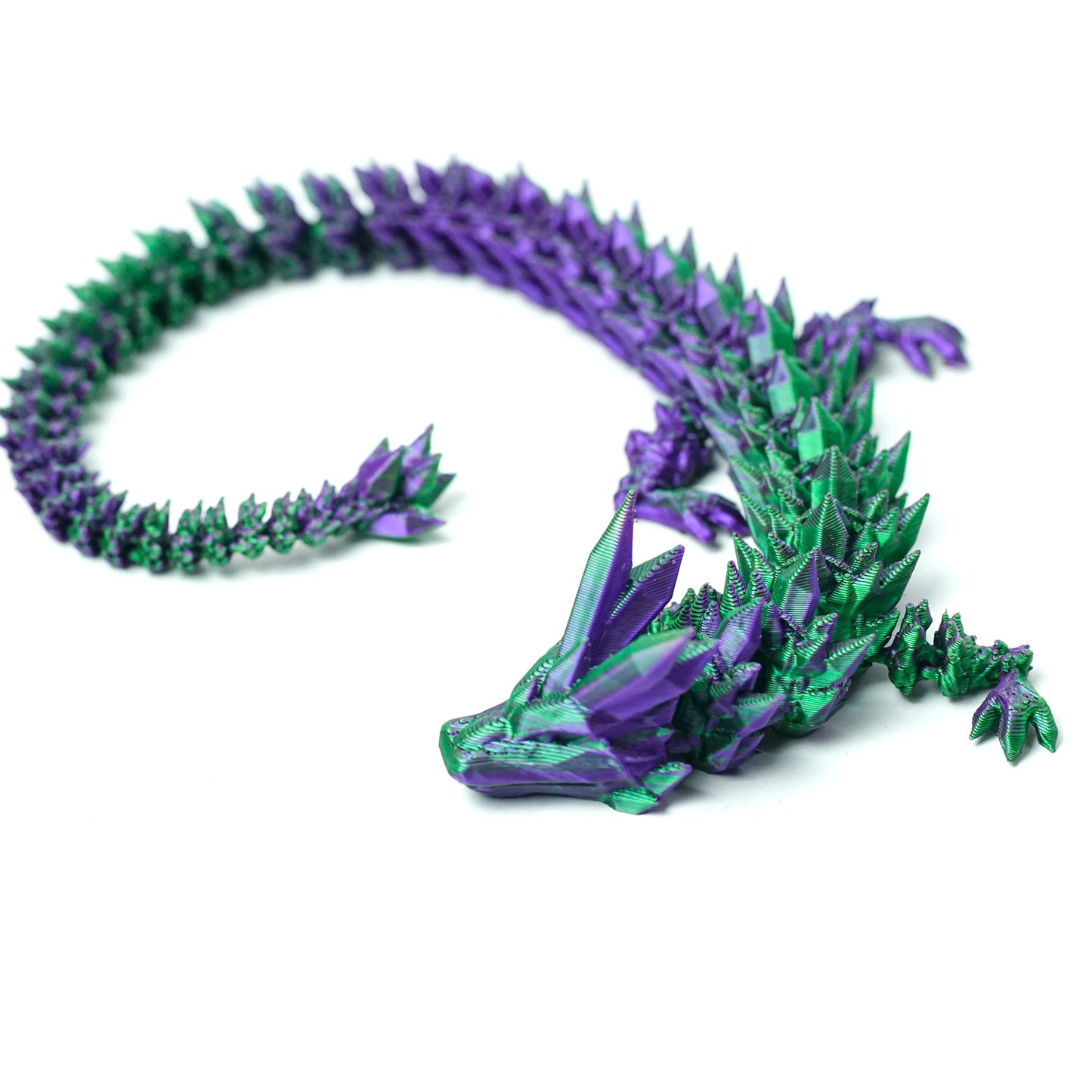 3D Printed Little Crystal Purple Model,Flexible Animals Statue,Joint Mobility Festival Gifts,Home Office Decor,Interesting Toys for Autism/ADHD