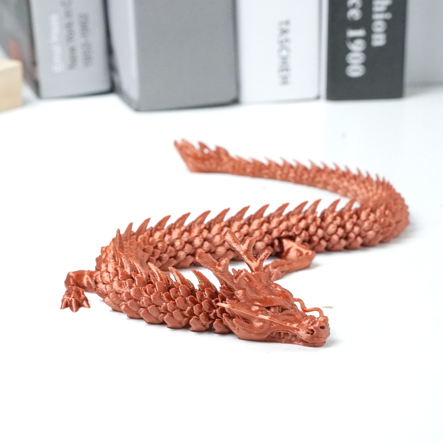 3D Printed dragon Model,Flexible dragon Statue,Joint Mobility,Home Office Decor,Interesting Toys for Autism/ADHD,Festival Gifts toco,Fidget Toys, Executive Desk Animals Toy