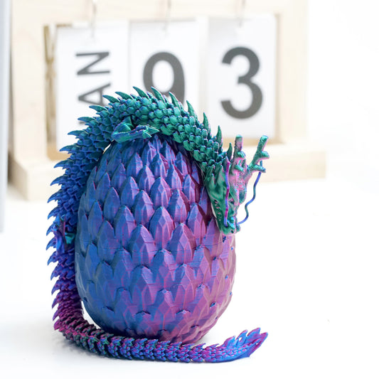 3D Printed Gemstone Dragon Egg Model,Flexible Animals Statue,Joint Mobility Festival Gifts,Home Office Decor,Interesting Toys for Autism/ADHD