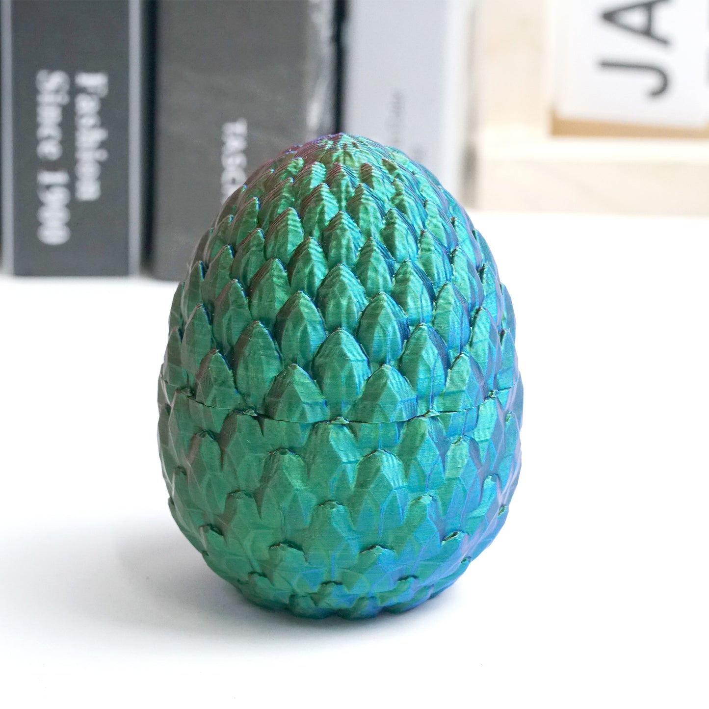 3D Printed Gemstone Tyrannosaurus egg Model,Flexible Animals Statue,Joint Mobility Festival Gifts,Home Office Decor,Interesting Toys for Autism/ADHD