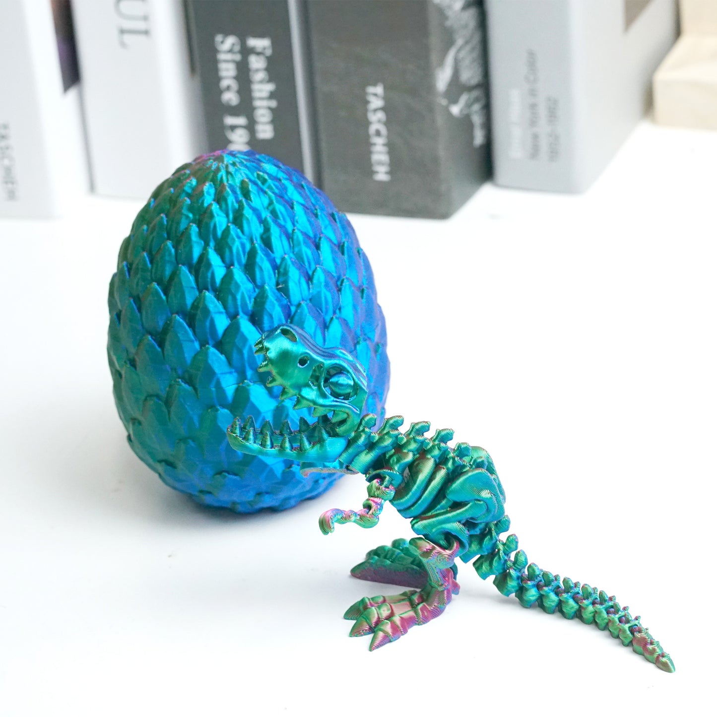 3D Printed Gemstone Tyrannosaurus egg Model,Flexible Animals Statue,Joint Mobility Festival Gifts,Home Office Decor,Interesting Toys for Autism/ADHD