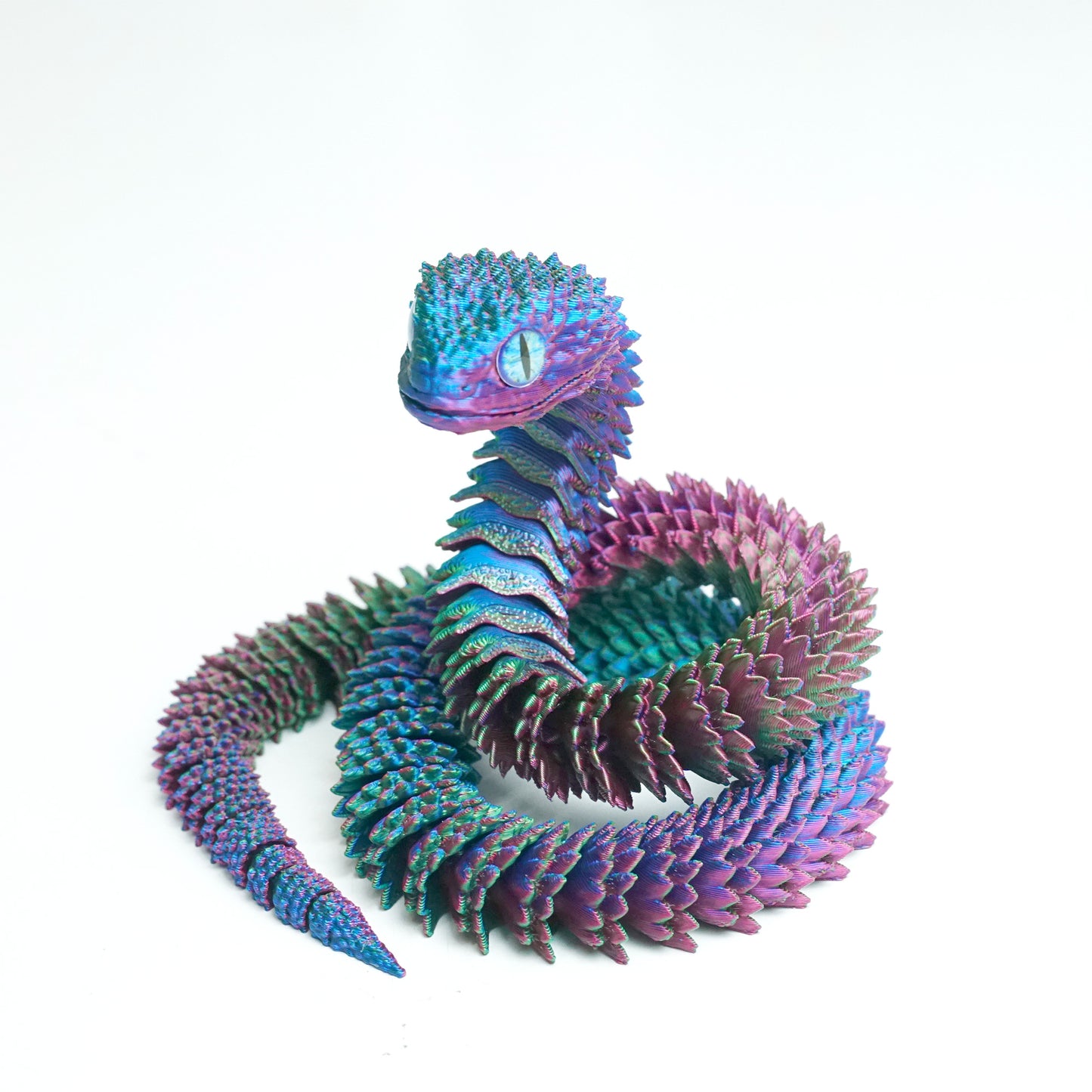 3D Printed Green Snake Model,Flexible Animals Statue,Joint Mobility Festival Gifts,Home Office Decor,Interesting Toys for Autism/ADHD