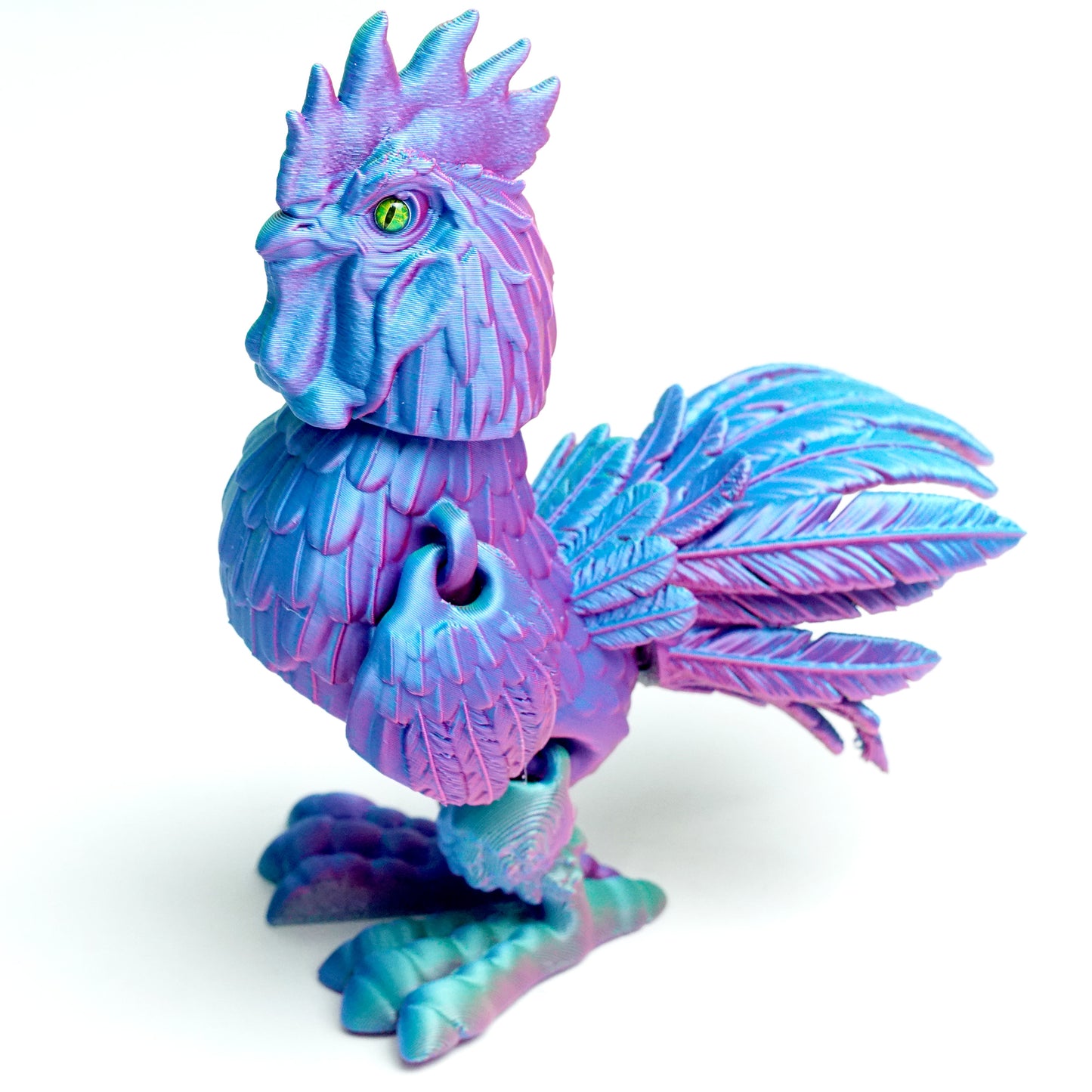 3D Printed cock Model,Flexible Animals Statue,Joint Mobility Festival Gifts,Home Office Decor,Interesting Toys for Autism/ADHD