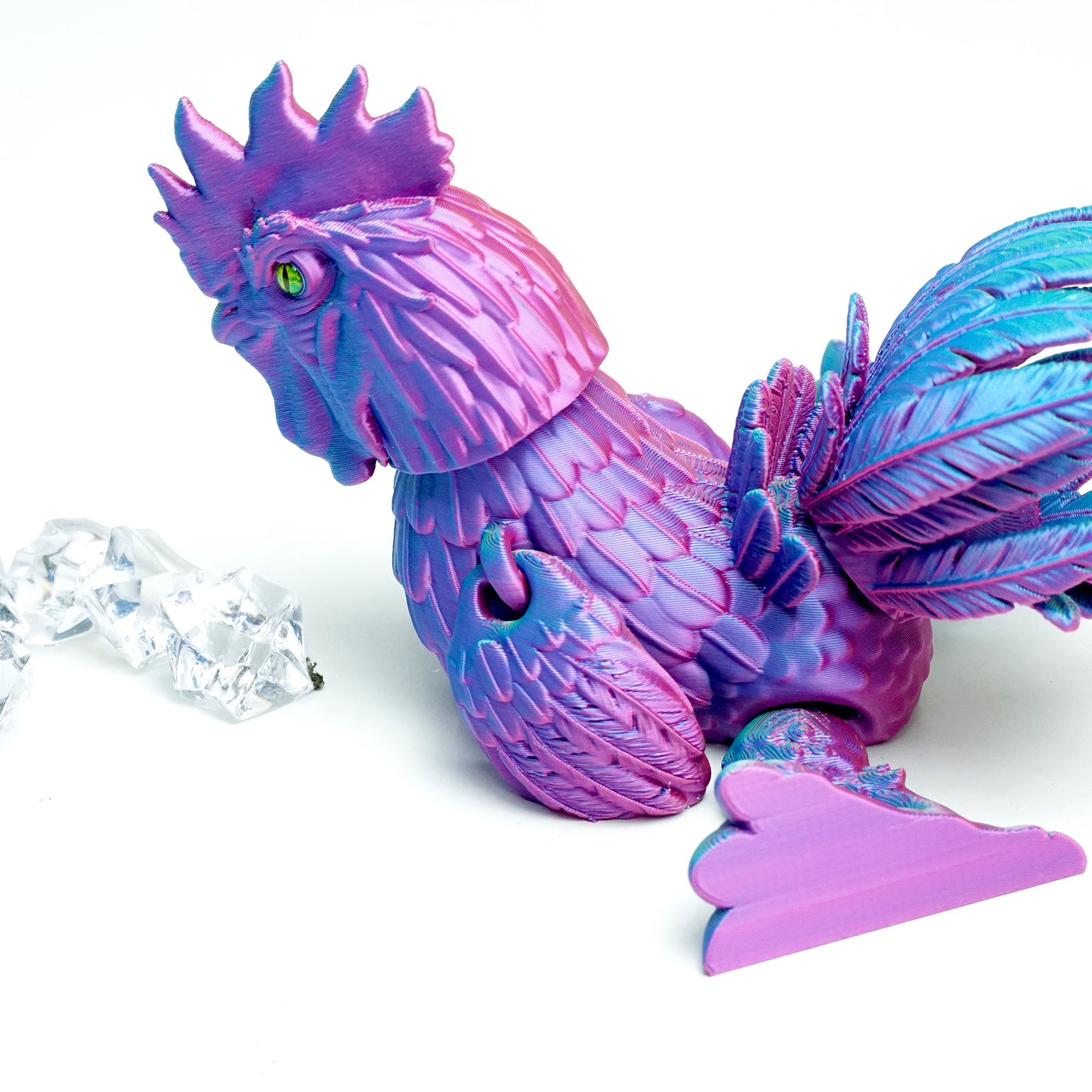 3D Printed cock Model,Flexible Animals Statue,Joint Mobility Festival Gifts,Home Office Decor,Interesting Toys for Autism/ADHD